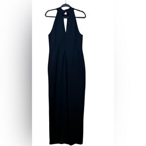 Calvin Klein Black Halter Maxi Dress Women’s 12 |‎ Formal Prom Evening Gown